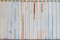 Close up old shipping container stripe pattern