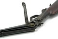 Close up of old shotgun isolated on white background Royalty Free Stock Photo