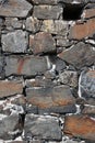 Close-up of old stone wall Royalty Free Stock Photo