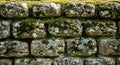 Old Stone Wall Texture Background With Moss, Rustic Architecture Concept Royalty Free Stock Photo