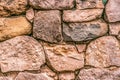 Close up of old stone wall with traditional stonework. Royalty Free Stock Photo
