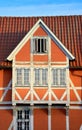 Close-up of an old timbered house in Wismar