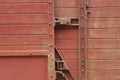 A close-up of an old train wagon which is out of order Royalty Free Stock Photo