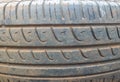 used up dusty old tire texture surface patterns Royalty Free Stock Photo