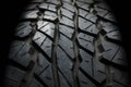Close up Old and Used Vehicle Tyre Texture Background
