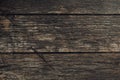 Close-up old vintage dark rough hardwood natural wooden surface background. Empty oak plank wood abstract backdrop