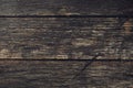 Close-up old vintage dark rough hardwood natural wooden surface background. Empty oak plank wood abstract backdrop