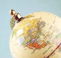 Close up of old vintage globe Royalty Free Stock Photo