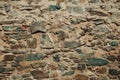 Close-up of old wall made of rough stones at Caceres