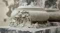 Damaged Exterior Column Base With Erosion in Old Building Royalty Free Stock Photo