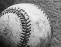 Closeup Black and White Baseball Royalty Free Stock Photo