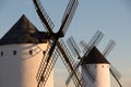 Close up of old windmill in Alcazar de San Juan, Route of Don Quixote, Spain