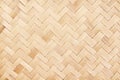 Old wood woven mat nature with line zigzag patterns texture for background Royalty Free Stock Photo