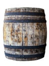 Close-up of an old wooden barrel for making wine Royalty Free Stock Photo