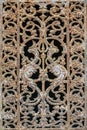 Close up of an old wrought iron door