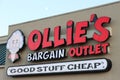 Close up of Ollie`s Bargain Outlet store front