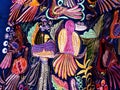 Close up of ÃÂolorful embroidered decorative textiles, Ecuador