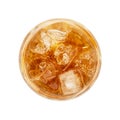 Glass of ice tea isolated on white Royalty Free Stock Photo