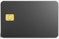 Close-up of one black credit card