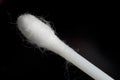 Close-up of one cotton wool swab