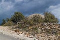 Close-up of one of the countless military concrete bunkers or pillboxes in the southern Albania built by communist government of E