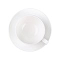 Empty white coffee or tea cup on saucer Royalty Free Stock Photo