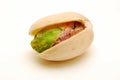 Close up of one pistachio nut isolated Royalty Free Stock Photo