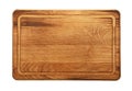 Dark oak wood cutting board isolated on white Royalty Free Stock Photo