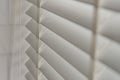 Close-up open venetian blinds. lighting range control sunlight coming from a window. decoration interior. Modern jalousie Royalty Free Stock Photo