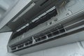 close up of opened air conditioner Royalty Free Stock Photo