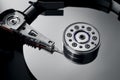 Close-up of an opened hard drive Royalty Free Stock Photo