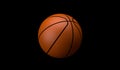 Close up orange basketball with black striped