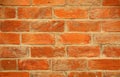 Close up of orange brick wall