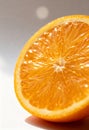 Close-up of orange cross section against soft background Royalty Free Stock Photo