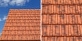 Close-up of an mechanical tile roof