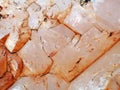 Close up of orange red rose quartz stone Royalty Free Stock Photo