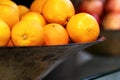 Close up of oranges fruit in bowl. Royalty Free Stock Photo