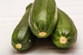 Close up of organic courgettes Royalty Free Stock Photo