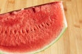 Close up of organic seedless watermelon slice Royalty Free Stock Photo