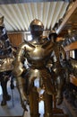 Close-up of original armor in the Army Museum of the Palace Les Invalides in Paris