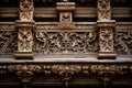 close-up of ornate carvings in a hindu temple