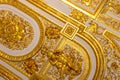 Close-up of ornate gilded golden ceiling