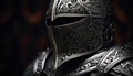 Close-up of an Ornate Medieval Knight Helmet Royalty Free Stock Photo