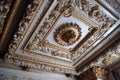 close-up of ornate plasterwork on a victorian ceiling Royalty Free Stock Photo