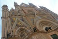 Close up of the Orvieto Cathedral Duomo di Orvieto in Umbria Royalty Free Stock Photo