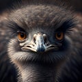 Ostrich Head Portrait. Generative AI