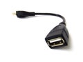 USB with micro USB plug. Royalty Free Stock Photo