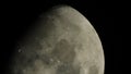 close up or our moon the upper section with craters Royalty Free Stock Photo