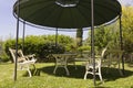 Close up of an outdoor gazebo