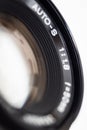 Close up of the outer lens of a camera Royalty Free Stock Photo